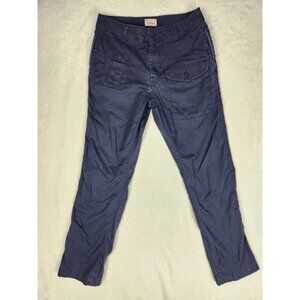 Levi Strauss Mens Pants 29x32 Blue Chino Skinny Flap Pockets Flat Front
